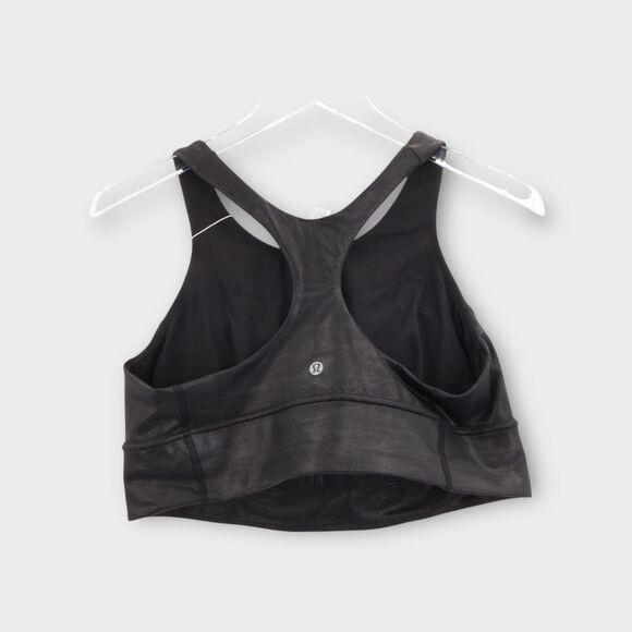 Lululemon Wunder Train Long Line Bra Foil Black Size 14 NWT - Picture 7 of 8